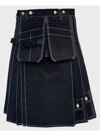 Black Working Utility Kilt For Men,black working utility kilt for men
mens black work utility kilt
durable utility kilt daily wear
utility kilt for outdoor work