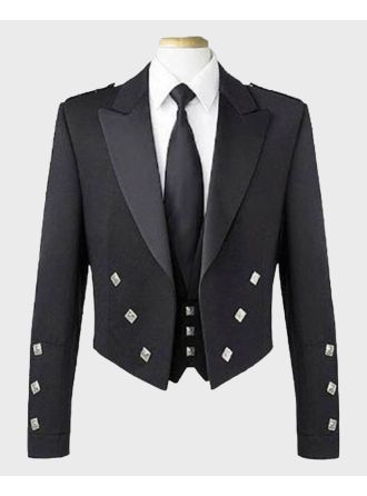 Black Prince Charlie Jacket & Waistcoat Set