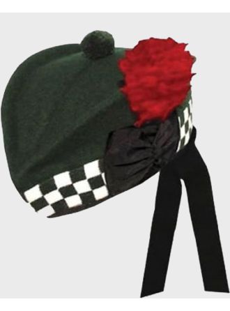 Black & White Army Glengarry Diced Hat