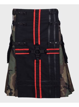 Camouflage Gothic Fashion Utility Kilt