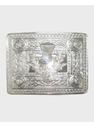 Chrome Kilt Belt Buckle