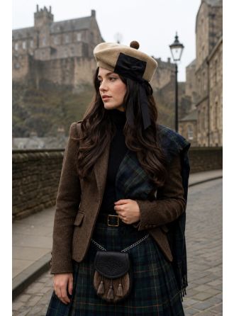 Camal Color Scottish Highland Glengarry Hat
