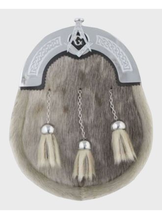 Formal Sealskin Full Dress Sporran with Chain