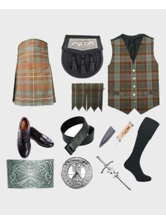 Fraser Weathered Wedding Tartan Kilt Deal