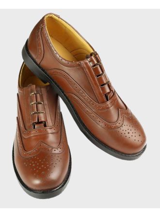Genuine Brown Leather Ghillie Brogues