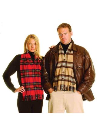 Lambswool Tartan Waistcoat Scarf