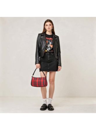 Red Tartan Cross Shoulder Bag
