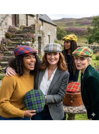Scottish Tartan Flat Caps