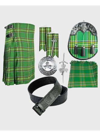 Irish National Tartan Kilt With Accessories Deal