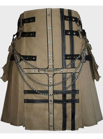 Khaki Fashion Hybrid Kilt