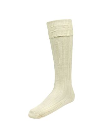Scottish White Kilt Socks-Hose