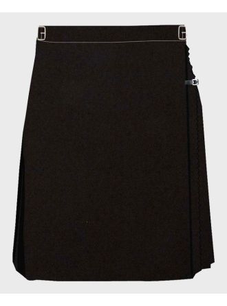 Plain Black Women Tartan Kilt