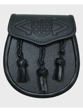 Pure Black Leather Daywear Sporran