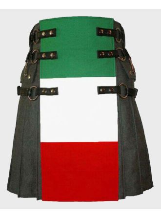 Pure Cotton Utility Kilt Italian Flag Hybrid Kilt