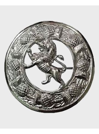 Rampant Lion Design Fly Plaid Brooch