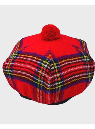 Royal Stewart Tartan O Shanter Wool Scottish Tammy Hat,Tammy Hat