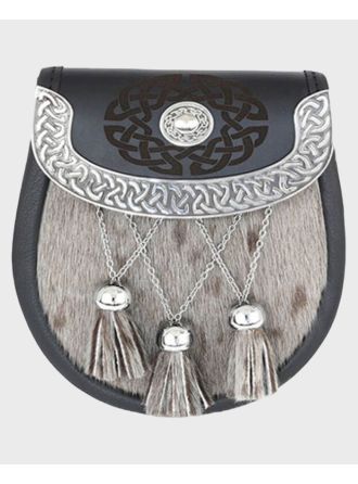 Scottish Semi Dress Leather Sporran,