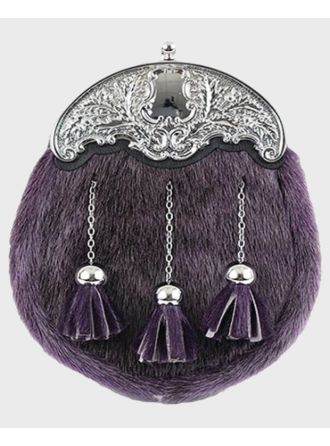 Seal Purple Sporran With 3 Thistle