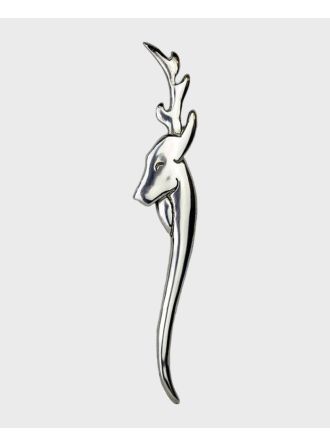 Silver Head Stag Kilt Pin