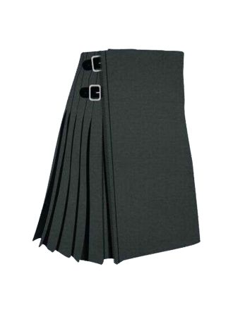 Solid Black Weathered Tartan Kilt ,Rugged Black Kilt USA