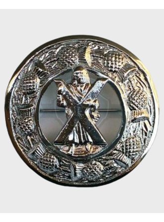 St Andrews Brooch for Fly Plaid