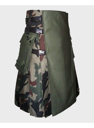 Tactical Woodland Camouflage Hybird Utility Kilt
