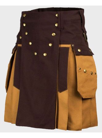 Traditional Two Toned Utility Kilt for Men