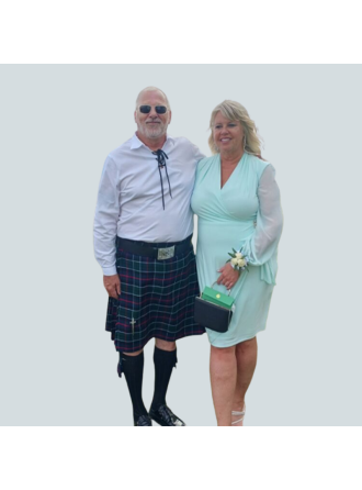 Casual Green Tartan Kilt Outfit for Men | Handcrafted by True Kilt