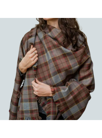 Outlander Fraser MacKenzie tartan wool shawl Scottish Highland wrap by True Kilt